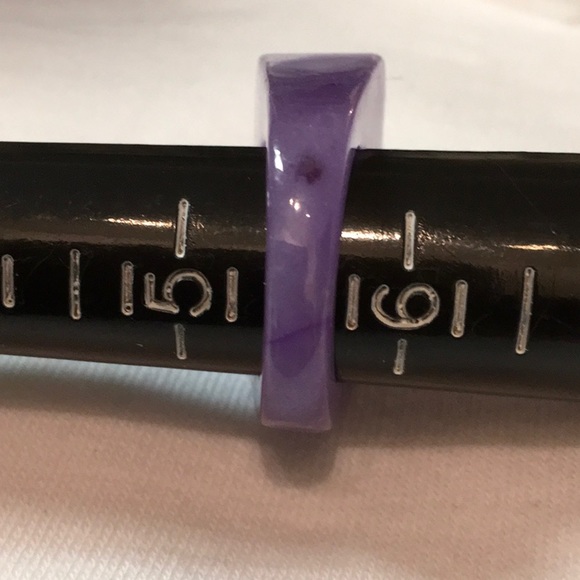 Solid Purple Jade Ring - Picture 7 of 7